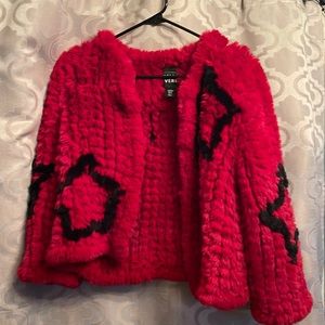 Belle vere faux fur cropped jacket